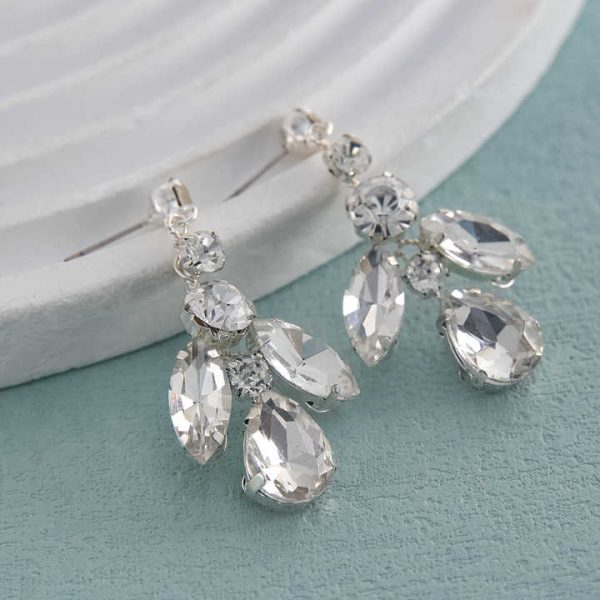 Women's Crystal Bridal Forehead Jewelry Headpiece and Earrings Also Be Necklace Rhinestone Teardrop Hair Jewelry