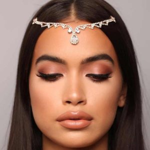 Elegant Bridal Crystal Rhinestone Wedding Headband Crown Forehead Jewelry for Women
