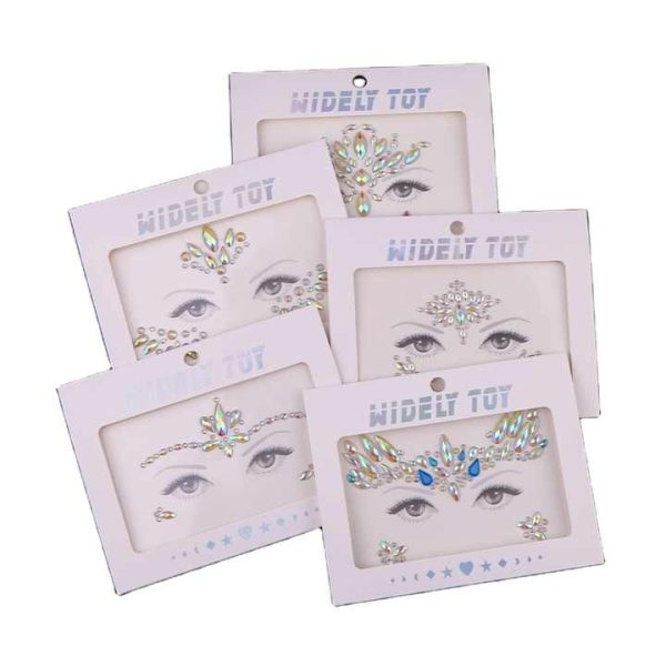 Flat Back Acrylic Crystal Sticker Rhinestone Sticker Face Sticker for Party Decoration