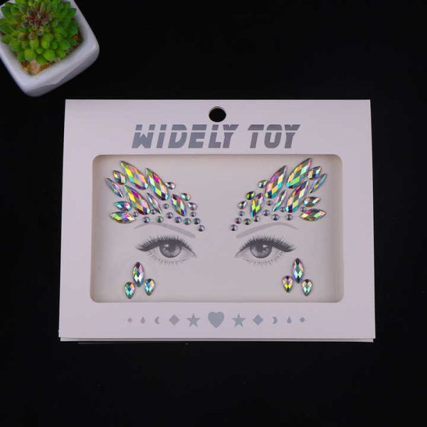 Flat Back Acrylic Crystal Sticker Rhinestone Sticker Face Sticker for Party Decoration
