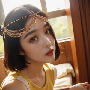 Elegant Brass Tassel Headpiece Hair Chain with Rhinestone and Crystal Accents for Bridal Wedding Accessories