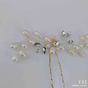 Bridal Crystal Rhinestone Alloy Pearl Hair Jewelry Tiara for Wedding Forehead Accessory