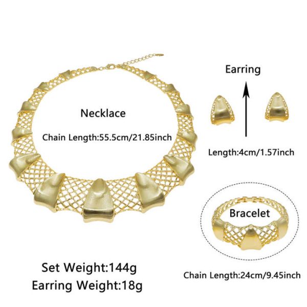 Zhuerrui Wholesale Luxury Good Jewelry Sets Fashion Hollow Out Necklace Jewelry Set High-end Woman Festival Gifts HV008541