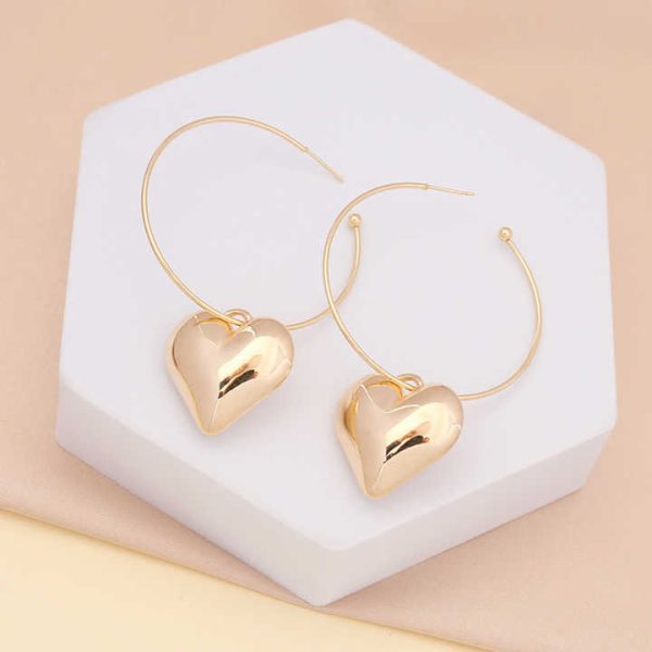 Trendy European and American Fashion Multi-Layer Heart Necklace Bracelet Earrings Set Gold Plated Fine Jewelry for Parties