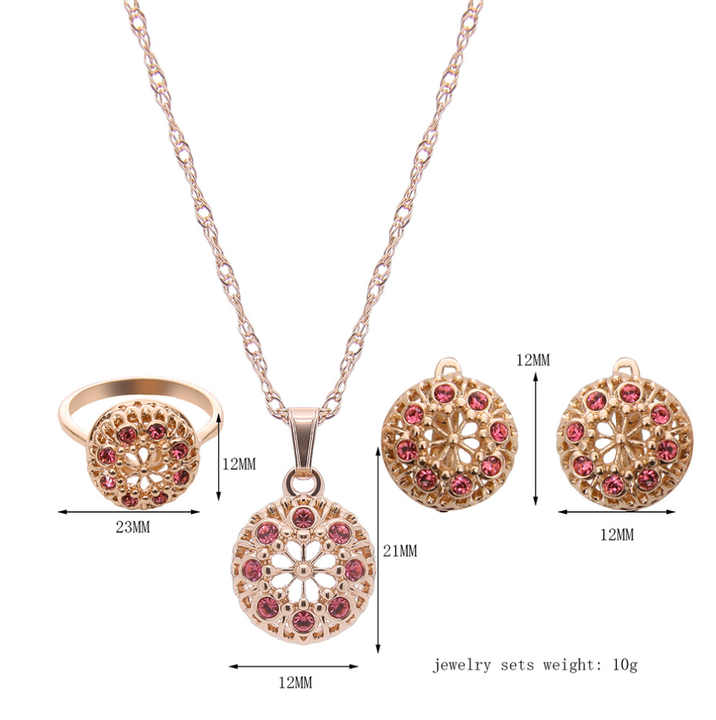 Fashion Russian Jewelry 18k Gold Plated Jewelry Set