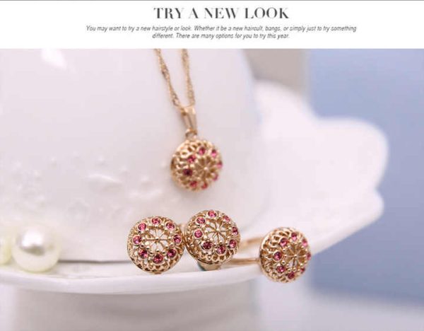 Fashion Russian Jewelry 18k Gold Plated Jewelry Set