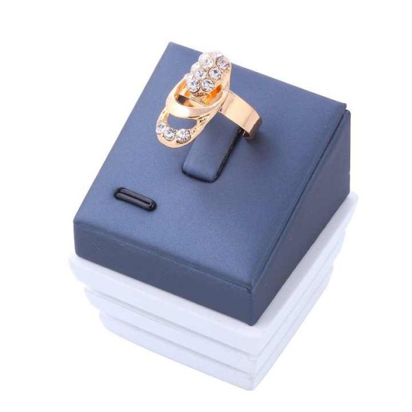 4 Pcs/Set Fashionable Gold Plated Crystal Jewelry Set Diamonds Geometric Necklace Earrings Ring for Women Party Gift