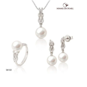 Various Size S8102 Luxury Pearl Elegant Style Jewelry Set New Collection High Quality Fashion Accessories for Women for Wedding