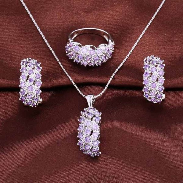 Classic Style Jewelry Set Dubai Earring Ring Necklace Jewelry Set