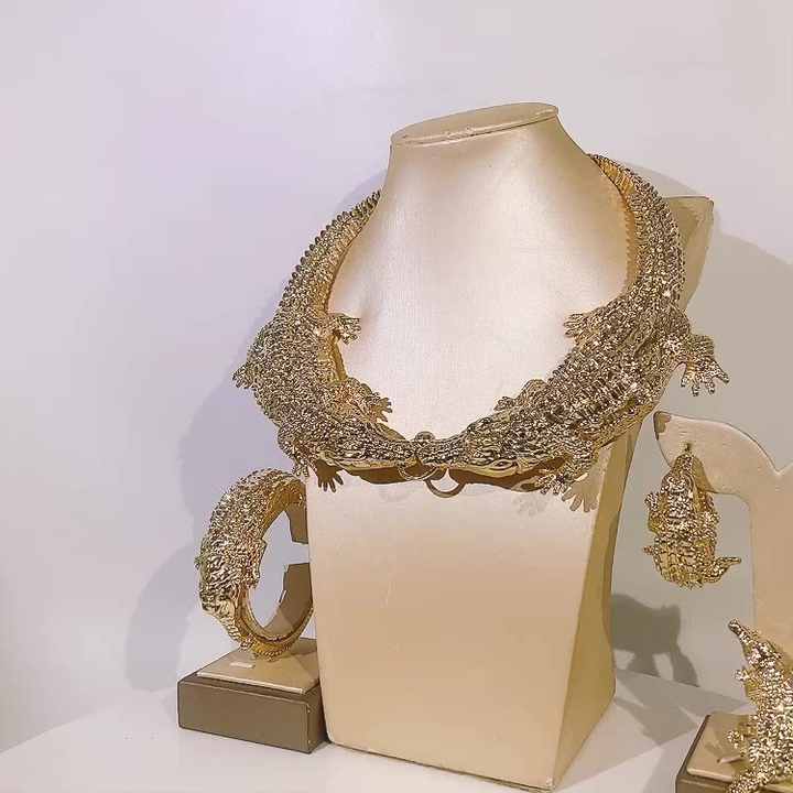 24K Gold Plated Fashion Jewelry Set for Women - Adjustable Necklace, Earrings, Ring, Bracelet with Crystal Accents