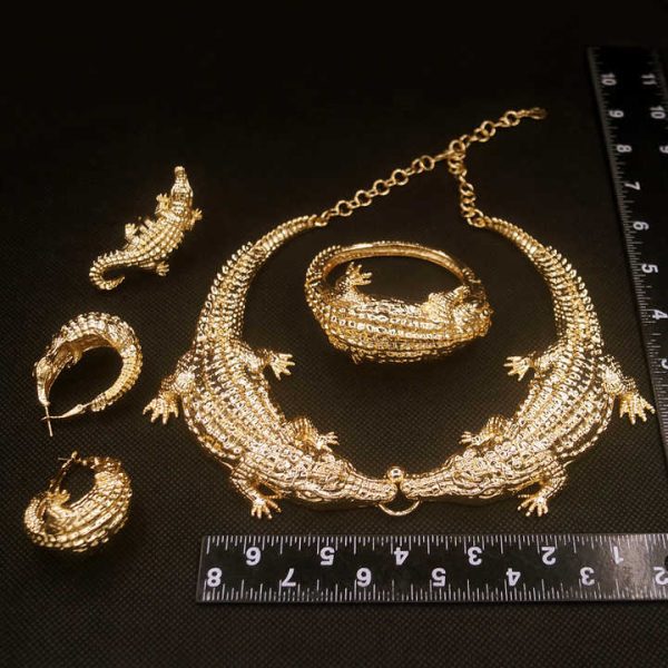 Zhuerrui Fashion Necklace Big Jewelry Sets New Design 24k Italian Gold Plated Women Jewelry Set H00631