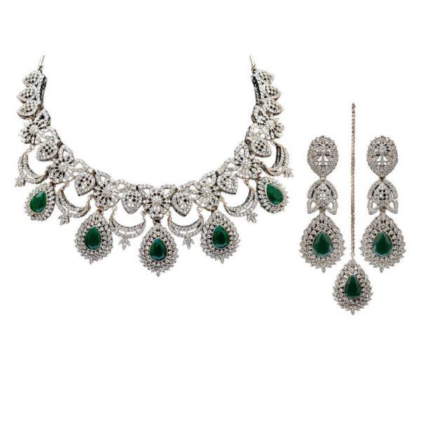 Luxury New Fashion 3Pcs Set Silver Color Women Jewelry Set Necklace Earrings Plated Jewelry Sets