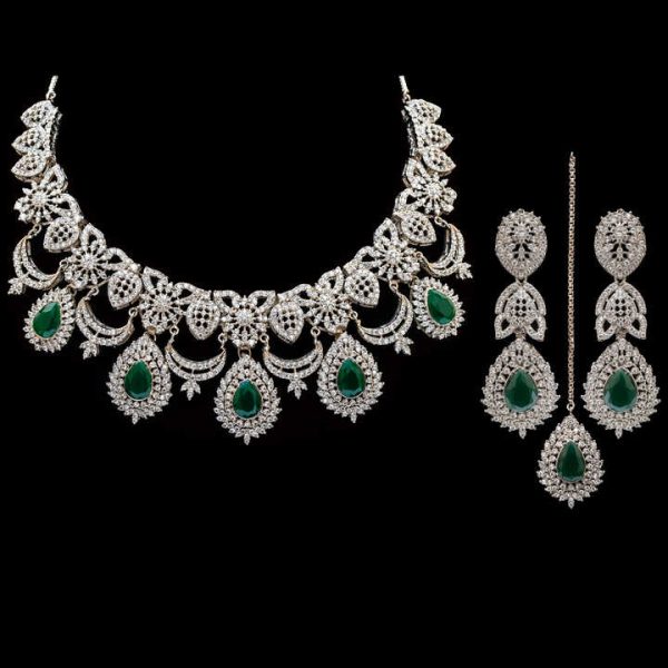 Luxury New Fashion 3Pcs Set Silver Color Women Jewelry Set Necklace Earrings Plated Jewelry Sets
