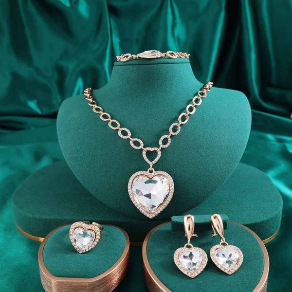 Hot Selling Alloy Rhinestone 18k Gold Plated Expensive Jewelry Set Pakistani Bridal Jewelry Sets Fashion Jewelry Sets
