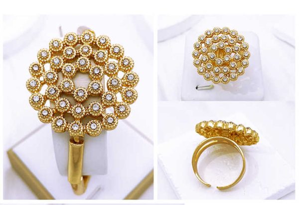 Women Fashion Jewelry Sets Luxury Saudi 18K Gold Plated Dubai African Bridal Jewelry Set