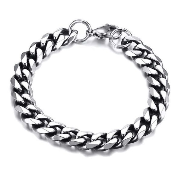 Trendy Hot Sale Stainless Steel Bracelet Chains for Jewelry Making Cuban Link Chain Bracelet 8mm