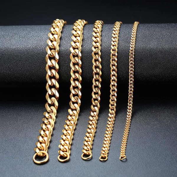 Trendy Hot Sale Stainless Steel Bracelet Chains for Jewelry Making Cuban Link Chain Bracelet 8mm