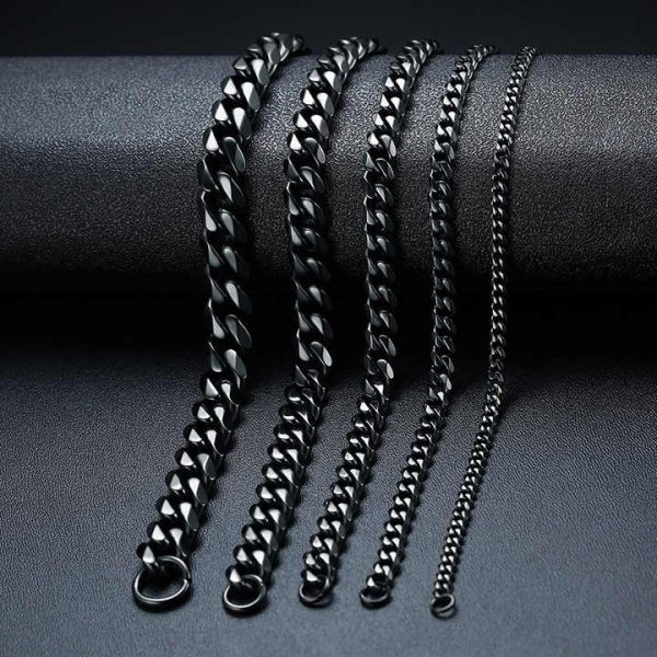 Trendy Hot Sale Stainless Steel Bracelet Chains for Jewelry Making Cuban Link Chain Bracelet 8mm