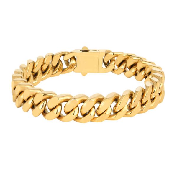 Wholesale Popular Simple Custom High Quality Cuban Chain Hip-Hop Fastness Stainless Steel Bracelet for Men's Jewelry Gifts