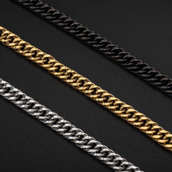 Wholesale High Quality 316 Stainless Steel Cuban Link Bracelet for Men Gold Plating Fashionable Chain Link Jewelry