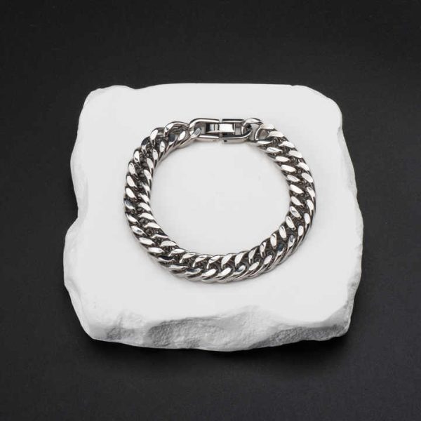 Wholesale High Quality 316 Stainless Steel Cuban Link Bracelet for Men Gold Plating Fashionable Chain Link Jewelry