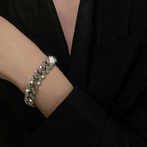 Fashion New Design Hip-hop Bracelet Gold Plated Iced Out Cuban Link Chain Bracelet for Men and Women