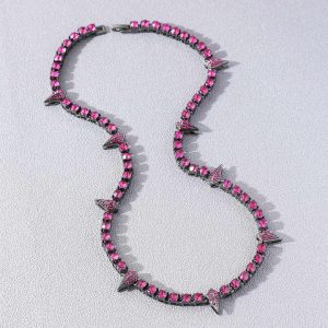 Unisex Silver Gold Purple Black Diamond CZ Charming Bling Chain & Link Bracelet Fashion Style Accessory