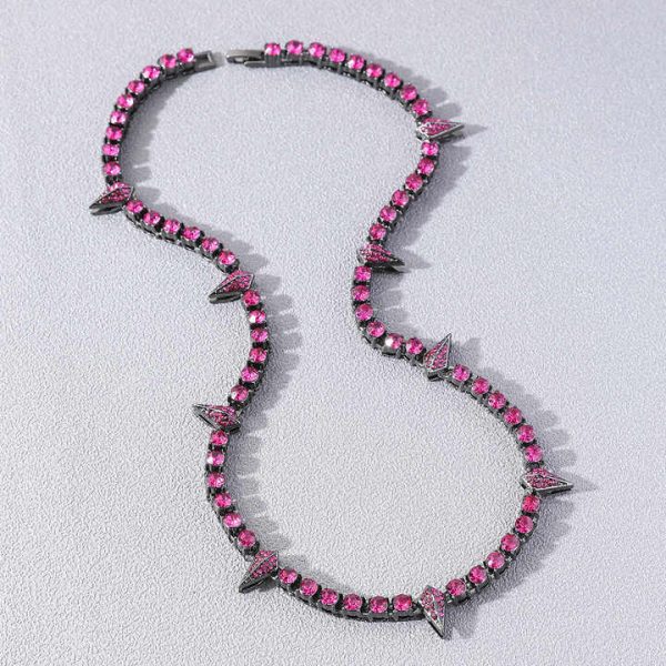 Unisex Silver Gold Purple Black Diamond CZ Charming Bling Chain & Link Bracelet Fashion Style Accessory