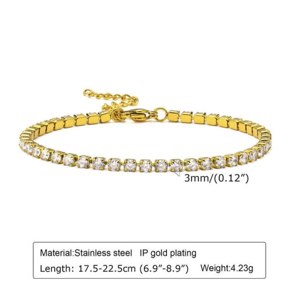 Minimalist Statement Stainless Steel 18k Gold Zircon Eyes Cuban Chain Bracelet Women Adjustable Sanke Bracelet for Gift