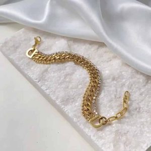 Trendy Multi-Layer Cuban Chain Bracelet in Stainless Steel with PVD Gold Plating and Zircon Accents