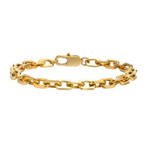 Fashion Jewelry Bracelets Women 316L Stainless Steel Curb O-Link Chain Bracelet Gold Plated Anchor Link Bracelet for Men Gift