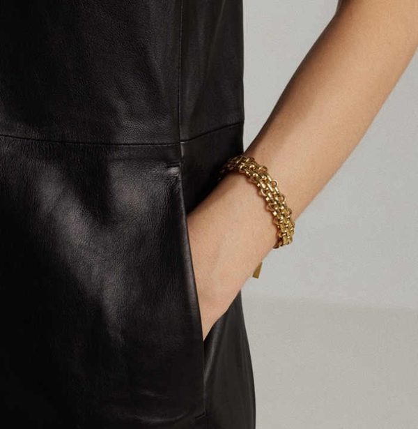Wholesale Fashion Jewelry Cuban Chain Stainless Steel Bracelet Gold Plated Chain Bracelet for Women