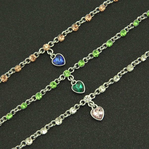 Hot Sale Vintage Crystal Wedding Jewelry for Women 3 Types of Gold Chain Bracelet Water Drop Cubic Zircon Fashion Link Bracelets