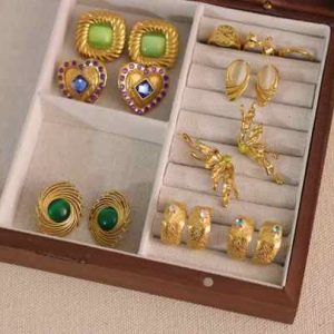 Trendy Stainless Steel 18K Gold Plated Pink Zircon Minimalist Square Link Chain Bracelet for Women