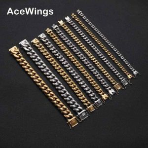 SB003 6mm 8mm 10mm 12mm 14mm 18mm Stainless Steel Cuban Link Bracelet Hip Hop Chain Bracelet
