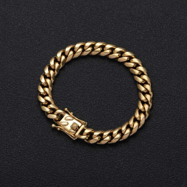 SB003 6mm 8mm 10mm 12mm 14mm 18mm Stainless Steel Cuban Link Bracelet Hip Hop Chain Bracelet