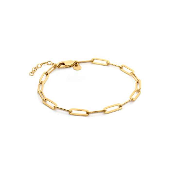 Popular Fashion Stainless Steel Gold Paperclip Bold Link Chain Bracelet Women