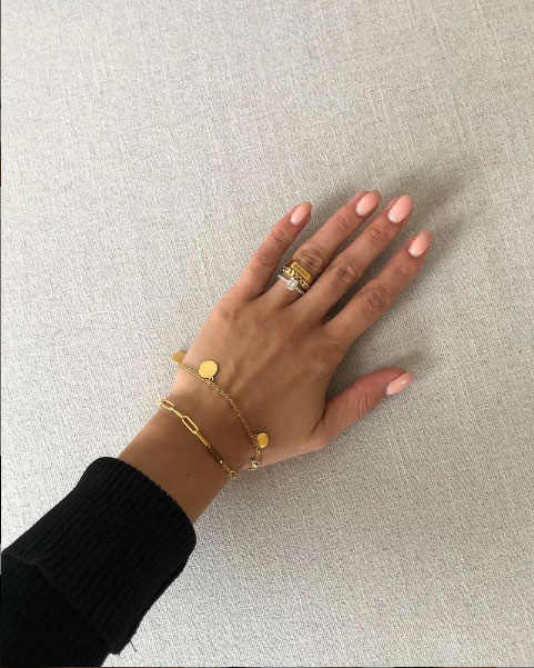 Popular Fashion Stainless Steel Gold Paperclip Bold Link Chain Bracelet Women