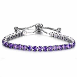 New Fashion 29 Color Crystal Bracelet CZ Bracelet Women's Adjustable Hip-Hop Chain Bracelet Best Jewelry Valentine's Day Gift