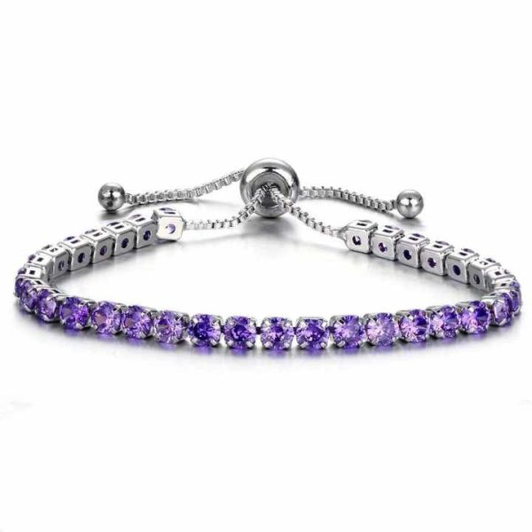New Fashion 29 Color Crystal Bracelet CZ Bracelet Women's Adjustable Hip-Hop Chain Bracelet Best Jewelry Valentine's Day Gift