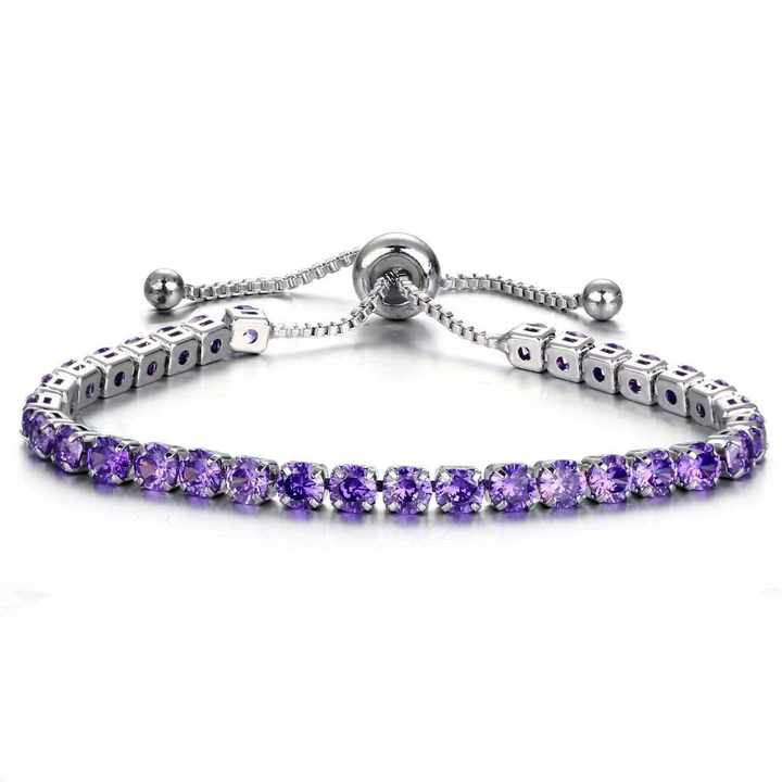 New Fashion 29 Color Crystal Bracelet CZ Bracelet Women's Adjustable Hip-Hop Chain Bracelet Best Jewelry Valentine's Day Gift