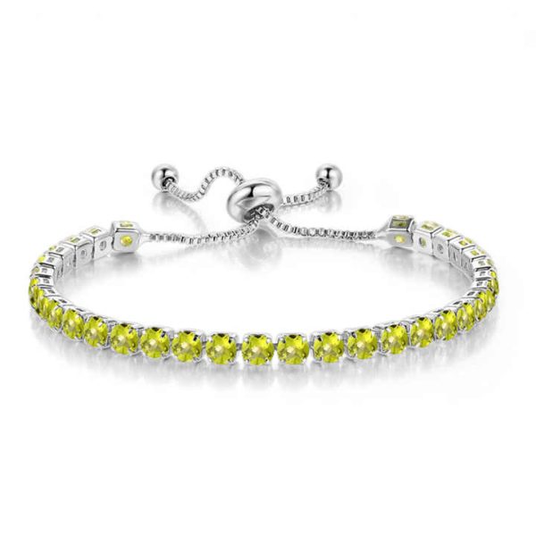 New Fashion 29 Color Crystal Bracelet CZ Bracelet Women's Adjustable Hip-Hop Chain Bracelet Best Jewelry Valentine's Day Gift