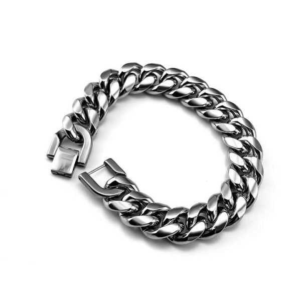 High Quality 5 6 8 10 12 14mm Stainless Steel Cuban Link Bracelet for Men Non-Tarnish Mens Jewelry Trendy Gift Idea