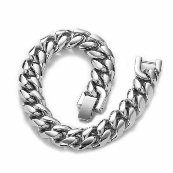 High Quality 5 6 8 10 12 14mm Stainless Steel Cuban Link Bracelet for Men Non-Tarnish Mens Jewelry Trendy Gift Idea