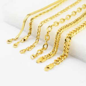 Classic Stainless Steel Cuban Chain Bracelet Unisex Minimalist Chain Bangle Jewelry