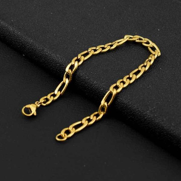 Fashion Jewelry Stainless Steel Bracelets Cuban Chain Bangle Classic Minimalist Chain Bracelets