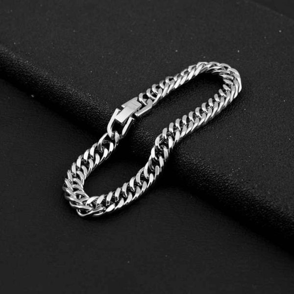 Fashion Jewelry Stainless Steel Bracelets Cuban Chain Bangle Classic Minimalist Chain Bracelets