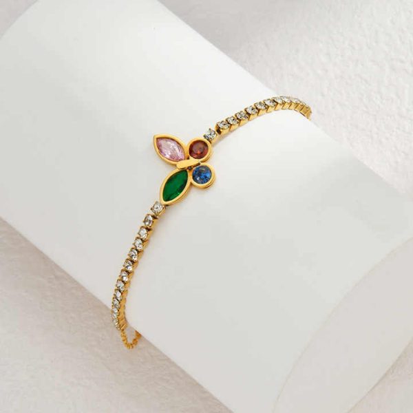 FY Fashion Jewelry Bracelets Tennis Snake Linked Chain Freshwater Pearl Gemstone Butterfly Pendant Charm Bracelets for Women