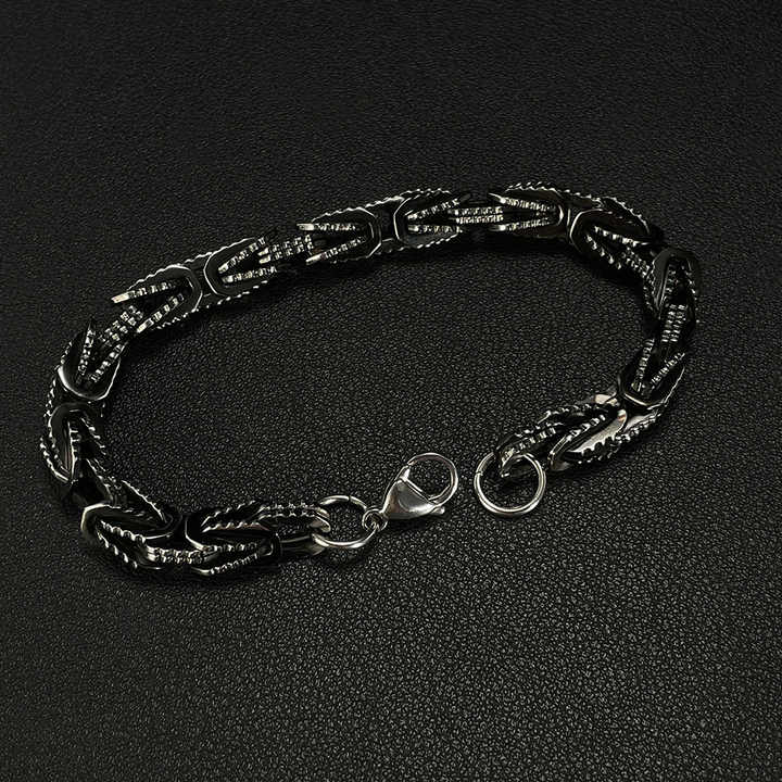Retro Hip Hop Style Hand Decorated European American Street Fashion Male Personality Bracelet Fashion Chain Link Bracelets