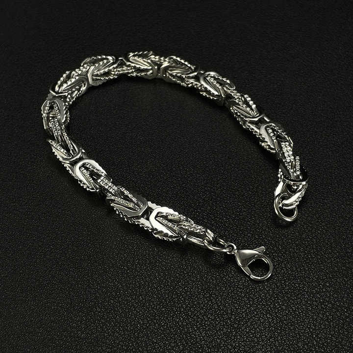 Retro Hip Hop Style Hand Decorated European American Street Fashion Male Personality Bracelet Fashion Chain Link Bracelets